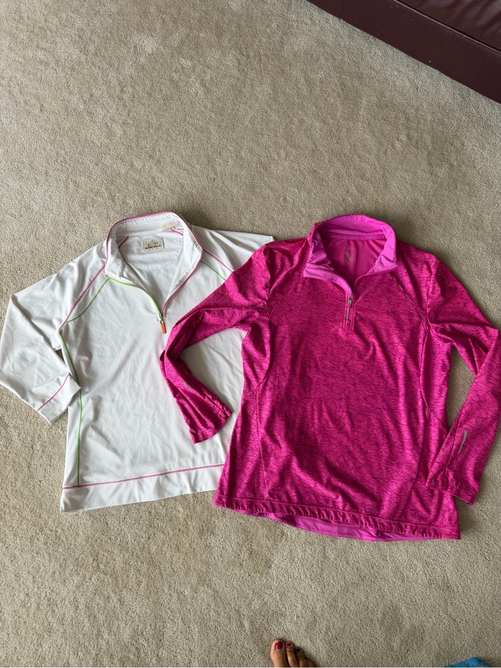 Set of 2 Long-Sleeve Quarter-Zip Performance Shirts